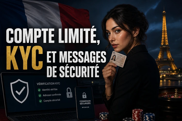 Compte limité, KYC et messages de sécurité