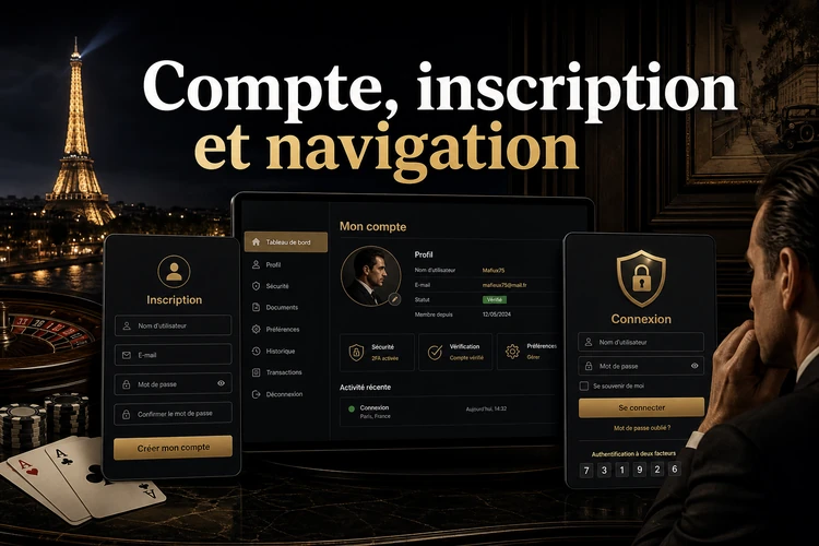 Casino en ligne Mafia: compte, inscription et navigation